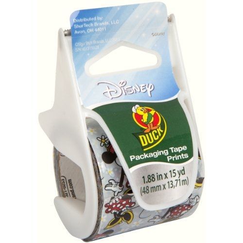 Duck Brand Disney-Licensed Minnie Mouse Packaging Tape with Dispenser, 1.88-Inch
