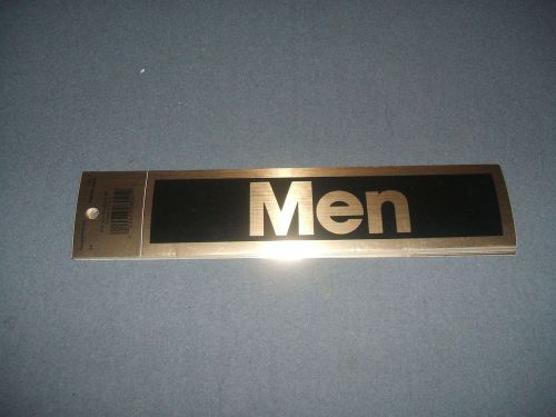 Black &amp; Gold MEN Door Sign Office or Business Peel N Stick Self Adhesive
