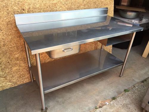 5&#039; x 30&#034; stainless steel prep work food prep table kitchen commercial nsf for sale