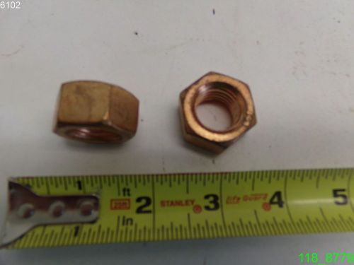 LOT OF 2: 3/4&#034; HEX BRASS NUTS - NEW