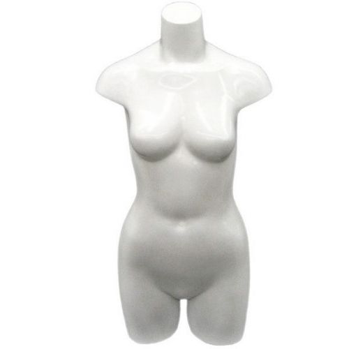 MN-117 White Freestanding Ladies Torso Form