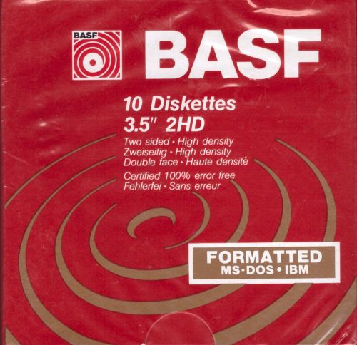 BASF 10 Diskettes 5.25 2S HD New Sealed x 2