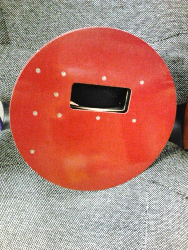 Pancake welding shield solid red left hand