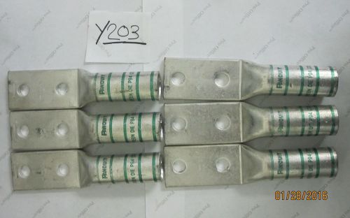 6 QTY Panduit Copper Compression Lugs Green Die P94 (22)
