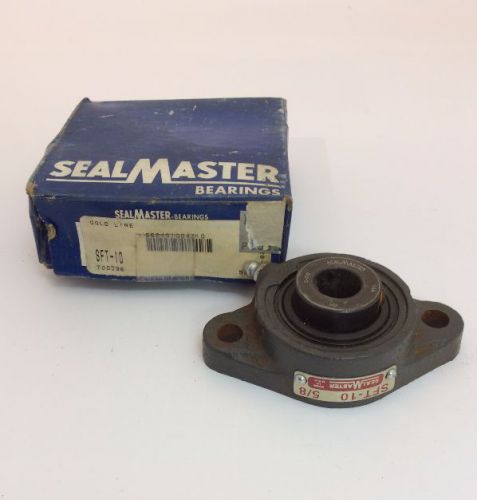 Sealmaster bearing sft-10, 2-bolt flange bearing 5/8&#034; bore - lot of 5 for sale