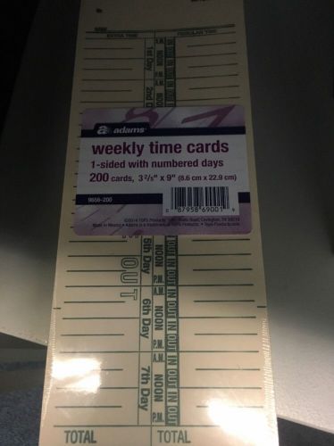 Adams Time Cards, Numbered Day Format, 3.4 x 9 Inches, Manila(9656-200)