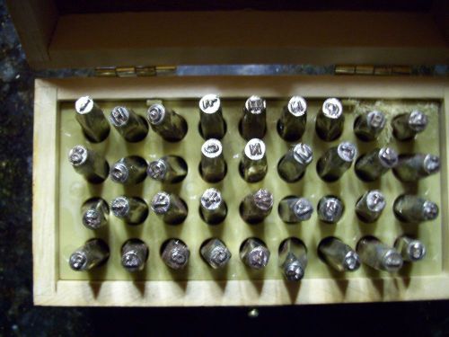 Letter and number stamp steel 5/32in set 36pc punches wood metal plastic tools for sale