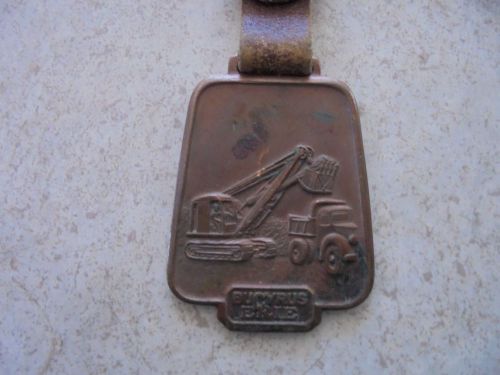 vintage 1930&#039;s-40&#039;s bucyrus erie pit shovel watch fob2 sided