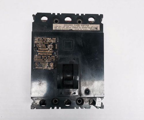 Molded Case Switch / Type FAL 100 Amp, 3 Pole Unit , 240V