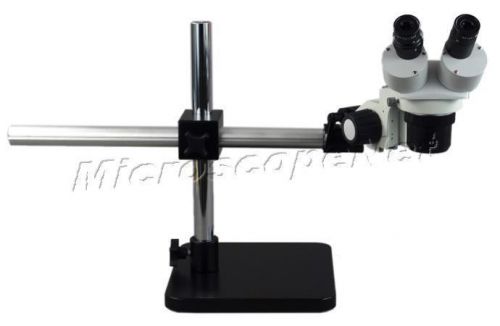 Boom stand binocular stereo fixed power microscope 20x-40x-80x rotatable obj new for sale