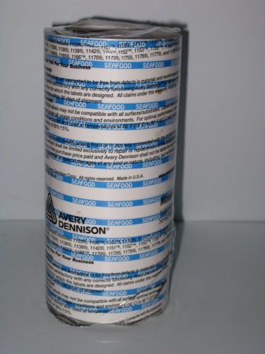 Seafood labels for monarch 1100 series 15 rolls avery dennison with ink well for sale