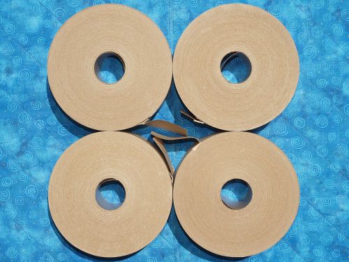 4 Rolls 70mm x 450 FT Reinforced Gummed Kraft Paper Tape Central Brand Grade 233