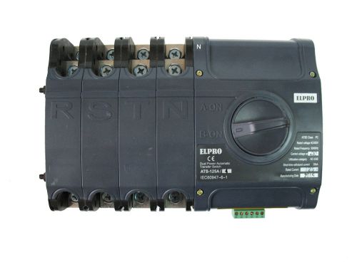 ELPRO ATS-125A, 120/208V 50-60Hz Automatic Transfer Changeover Switch, 2-3Ph, 4P
