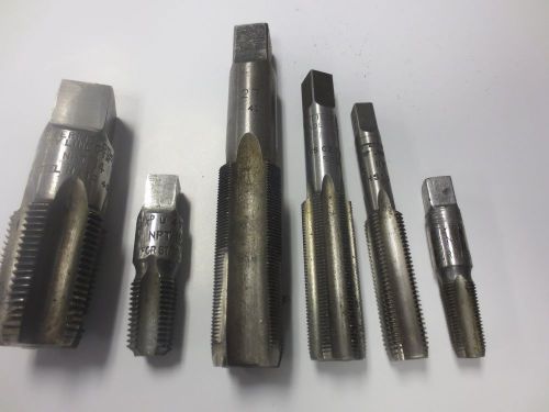 Butterfield usa derby line hand taps lot of &#039;6&#039;  3/4 1/4 5/8 1/2  hs 12 g for sale