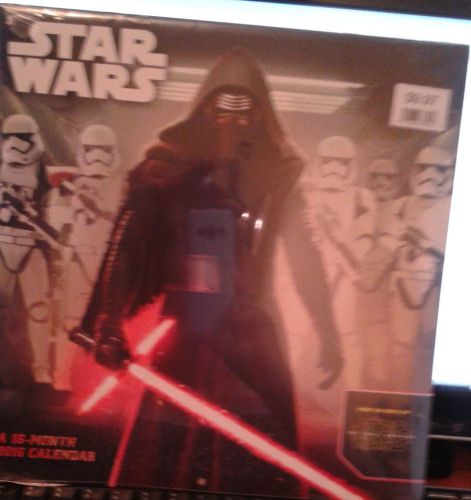 Star Wars The Force Awakens 16 month wall calendar NEW Factory Sealed