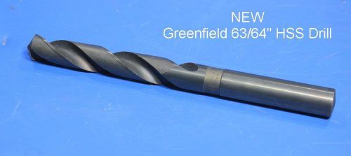 Greenfield Oxide Coated HSS 63/64&#034; Drill Bit Straight Shank