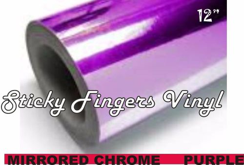 Purple mirrored chrome adhesive outdoor vinyl 12&#034; x 12&#034; -signs crafts decals for sale