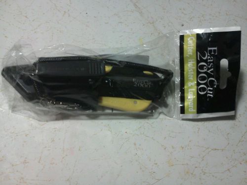 Easy Cut 2000 Yellow Safety Box Cutter with holster &amp; lanyard &amp; 48 extra blades