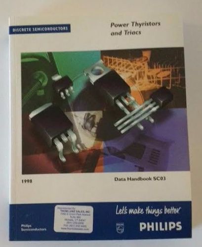 Philips Power Thyristors and Triacs 1998 Data Handbook Paperback