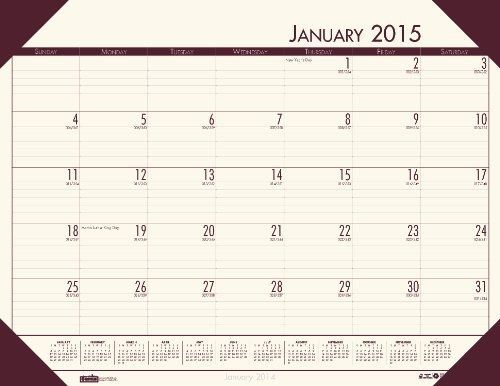 House of Doolittle EcoTone Cream Desk Pad Calendar 22 x 17 Inches 12 Months