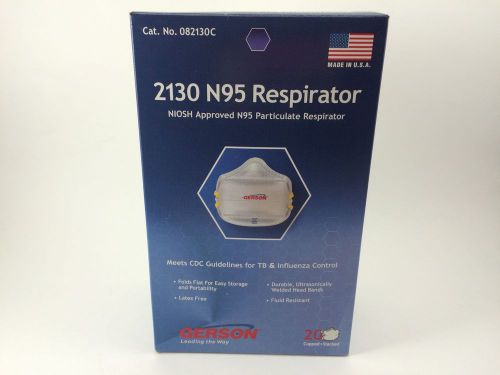 Gerson 2130 N95 Smart-mask Particle Respirator Mask - 20-Pack - Made in USA