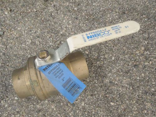 Nibco SFP600A 2&#034; Brass sweat Ball valve Never used!
