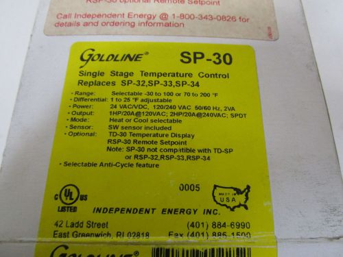 GOLDLINE SINGLE STAGE TEMP. CONTROL SP-30 *NEW IN BOX*