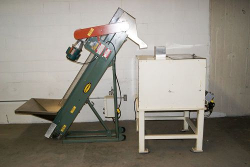 Hytrol parts eleveator feeder hopper w/ syntron vibratory bowl for sale