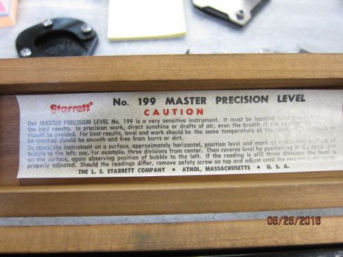 Starrett Precision Level, 15 inch