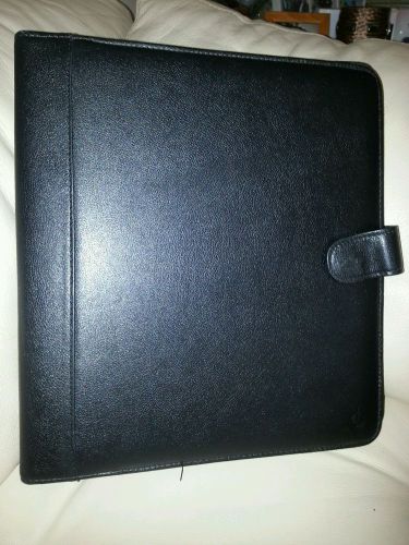 MONARCH  Leather FRANKLIN COVEY Planner Binder 1.25&#034;-Rings BLACK Magnetic USA
