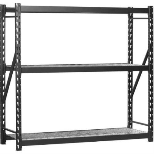 Storage Rack, Edsal 72&#034;H x 72&#034;W x 24&#034;D Steel Welded  Black
