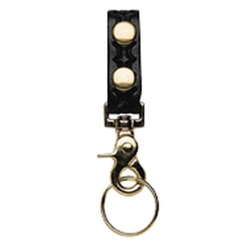 Boston leather 5436-1-n black belt keep key ring combo w/deluxe swivel snap for sale