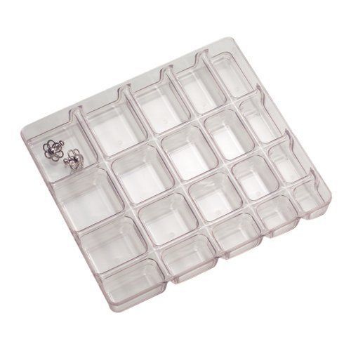 InterDesign Linus Jewelry Box, Small Tray 1, Clear
