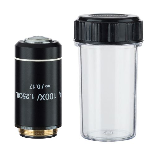 100X Infinity Achromatic Microscope Objective with Black Finish