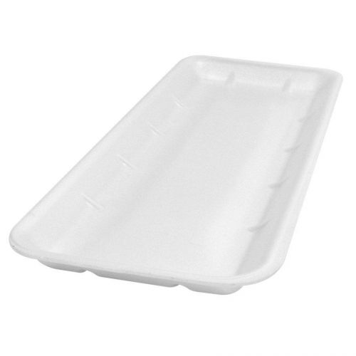 GenPak 1007S Foam Supermarket Tray White (14.44 x 5.75 x .94) 250/Case