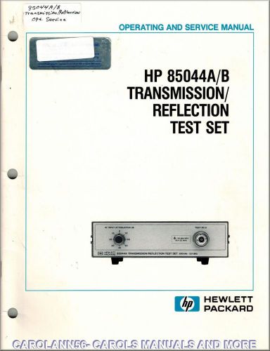 HP Manual 85044A-B TRANSMISSION REFLECTION TEST SET
