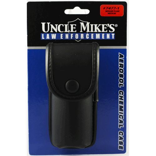 Uncle mike&#039;s 7477-1 aerosol chemical agent case w/ snap mkiii mirage plain black for sale
