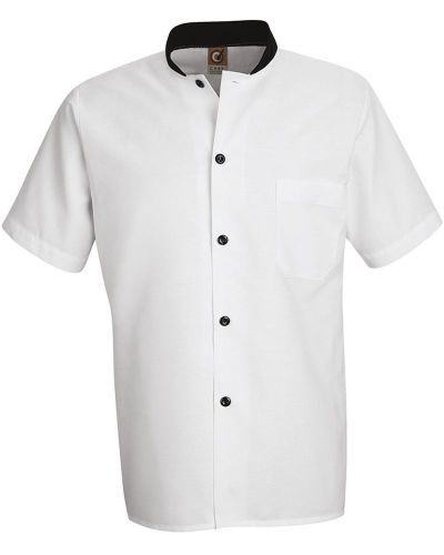 Chef Designs White with Black Trim Cook Shirt S, M, L