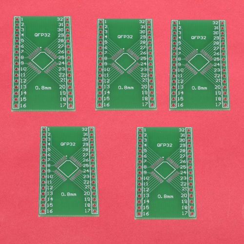 5pcs QFP32 to DIP32 Pinboard SMD Adapter to DIP 0.8mm Pin Pitch