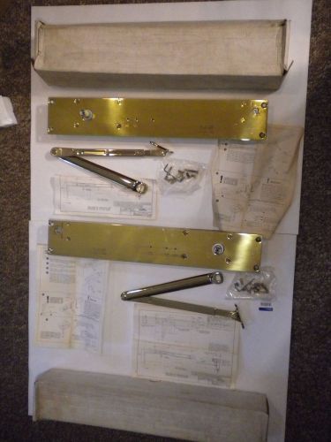 Pair of lcn 5033 pacer concealed door closers 1 rh &amp; 1 lh bright brass new for sale