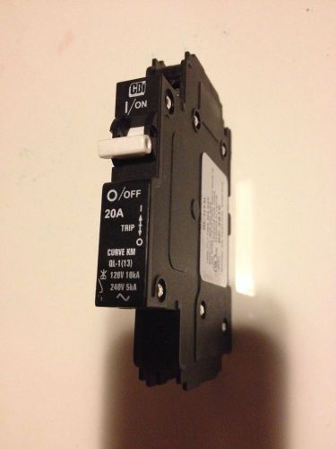 CBI CIRCUIT BREAKER, 1 POLE, CURVE KM, 20 AMP DIN Mount