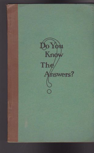 Do You Know the Answers? 1944 Plumbing &amp; Heating Journal SC Book