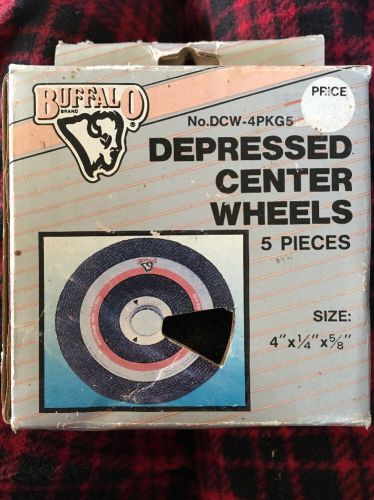 4&#034; X1/4&#034; 5/8&#034; Depressed Center Metal Grinding Disks  Buffalo Brand Taiwan 1984