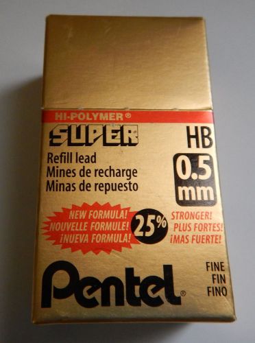 Pentel Hi-Polymer Super Refill Lead C505-HB 0.5mm Fine - 12 Tubes - NEW
