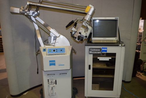 Zeiss OPMI CS-NC2 Surgical Microscope with Contraves NC2 Stand and Video Cart