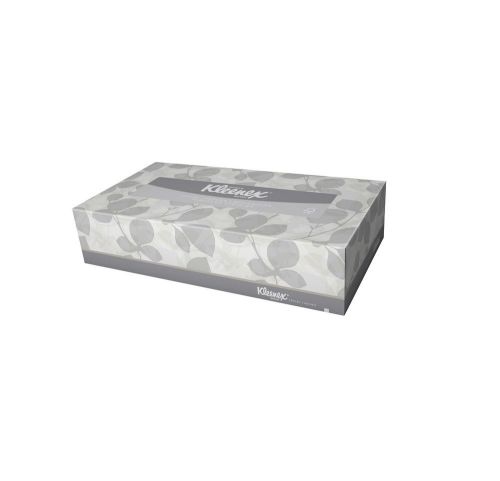 Kleenex White Facial Tissue 2-Ply 125 Box 12 Carton Flat Box - Brand New Item