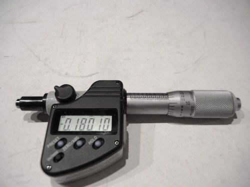 Mitutoyo digital micrometer head w/ lcd display, 1&#034;  works on all newport stages for sale