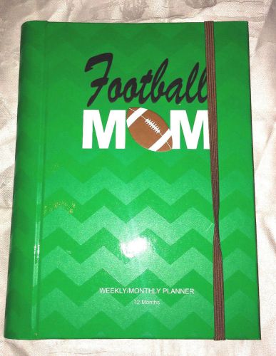 Football Mom Monthly Daily Planner Organizer Green Fill In Date Schedule Sports