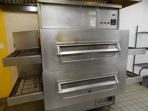 Middleby marshall ps 360q&#039;s double stack natural gas conveyor pizza ovens for sale