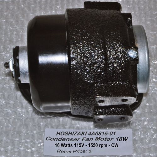 Hoshizaki 4a0815-01 condenser fan motor 115v 16w + tech advise - ships today! for sale